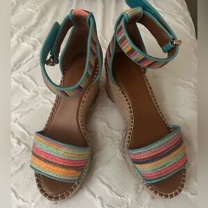 Franco Clemens Espadrille Wedge size 6.5 wide
